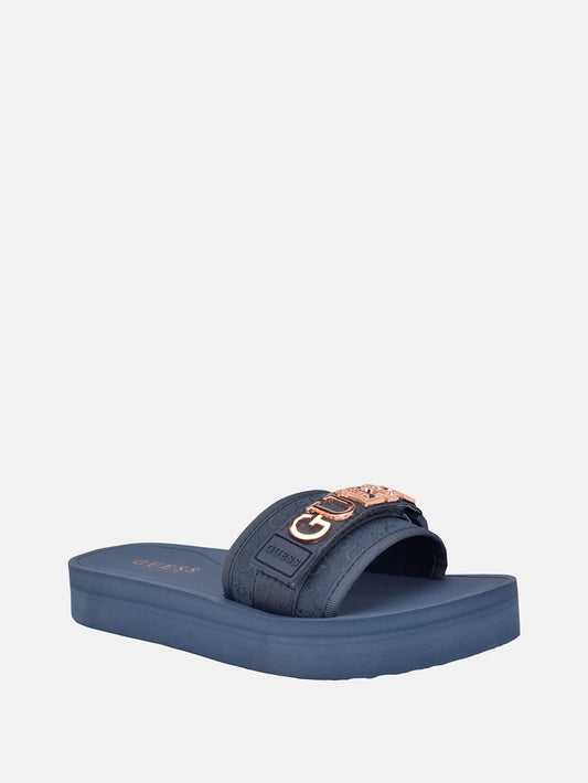 Sandalias Guess Peers Logo Slide para Dama