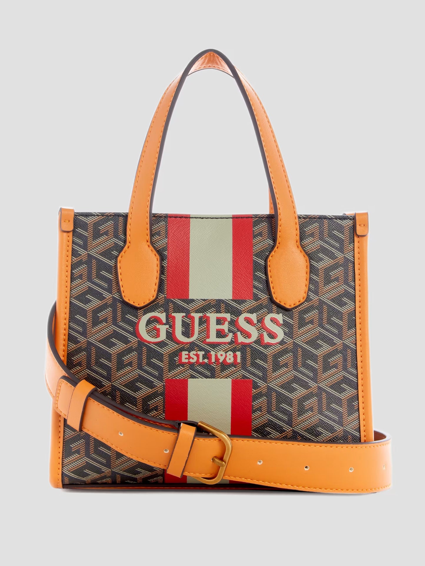 Cartera Guess Silvana Mini Tote – Marrón Logo