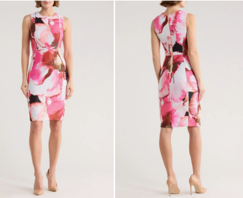 🌸 Vestido Midi Impreso Calvin Klein