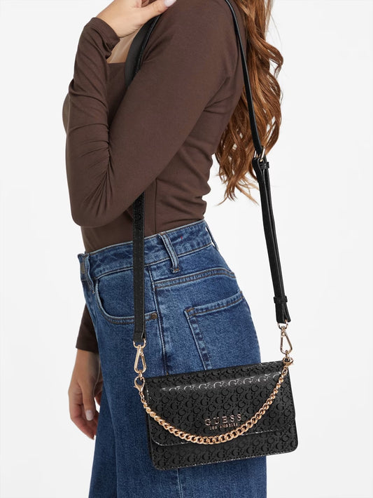 👜 Guess Factory Indira Fold‑Over Mini Crossbody