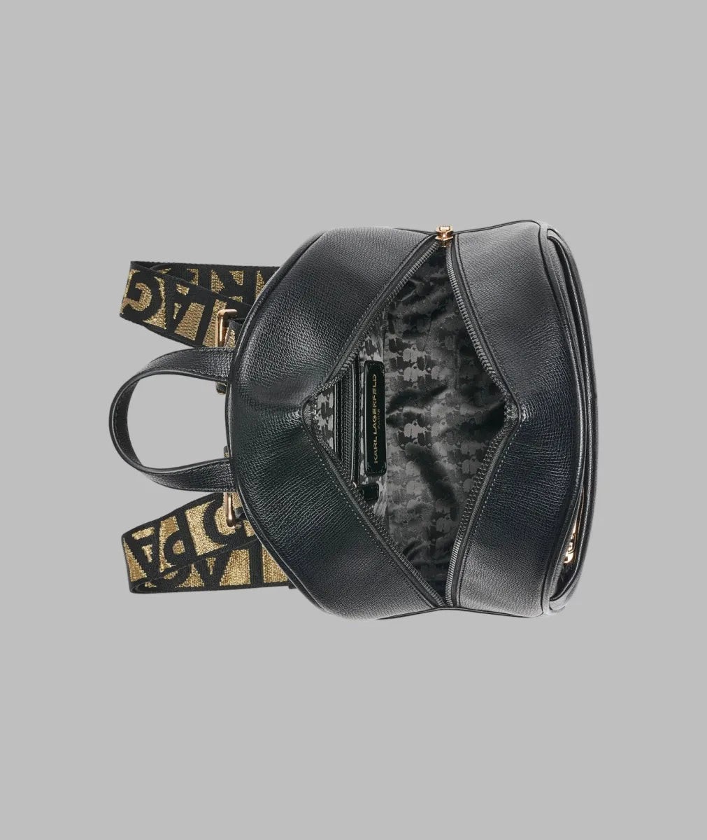 Mochila Karl Lagerfeld Paris Maybelle – Negra con Logo Blanco