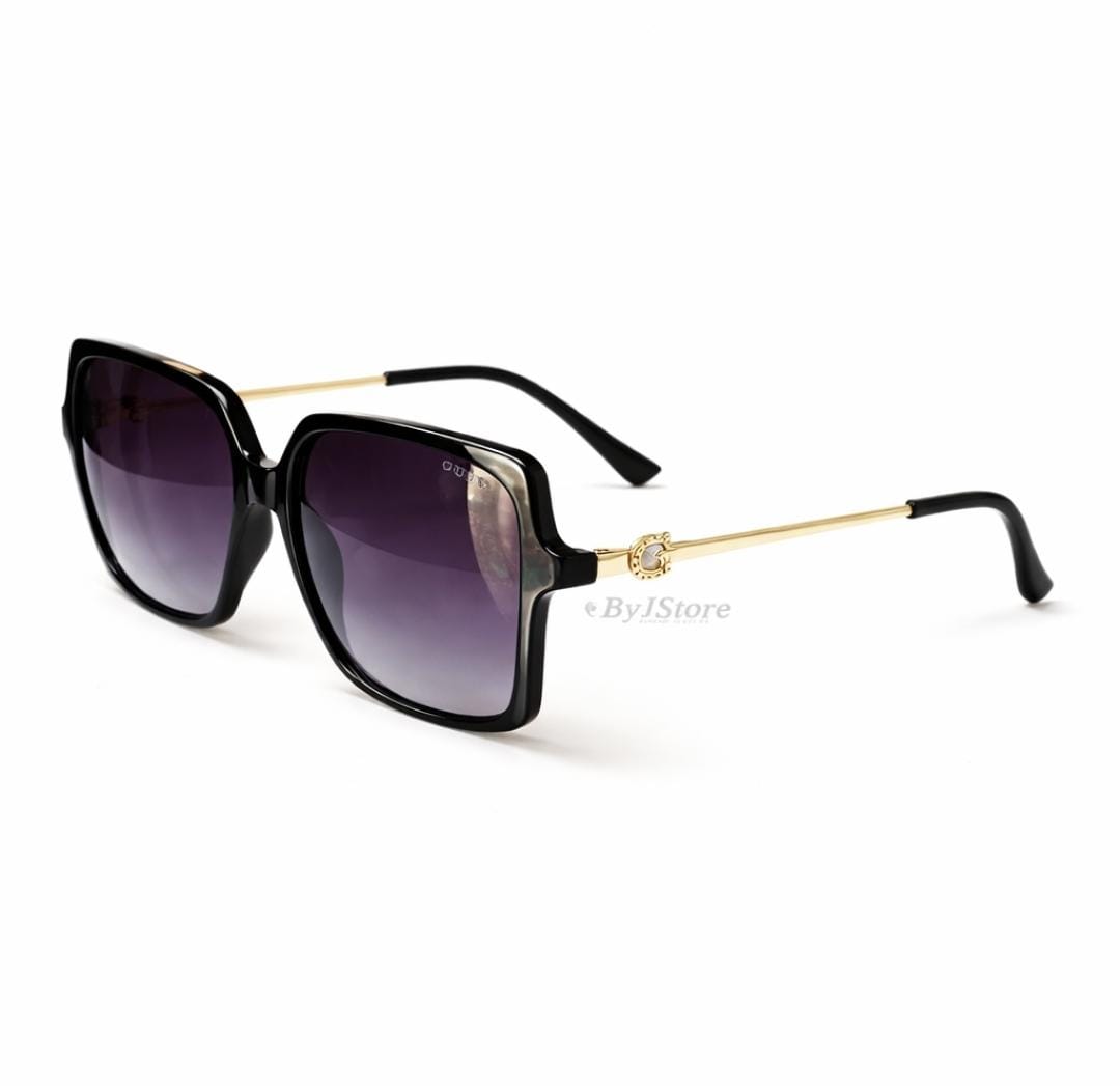 Guess - Gafas de sol cuadradas negras de 56 mm
