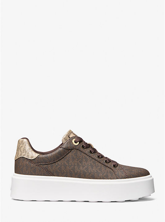 Zapatillas Michael Kors Romey Plataforma Monograma Marrón