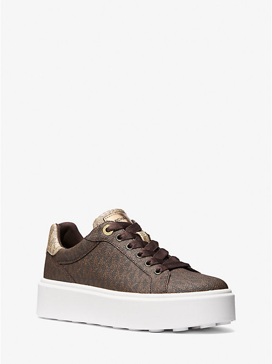 Zapatillas Michael Kors Romey Plataforma Monograma Marrón