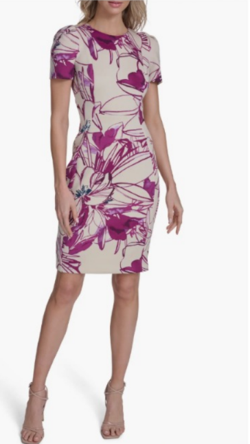 🌸 Vestido Midi Floral Calvin Klein