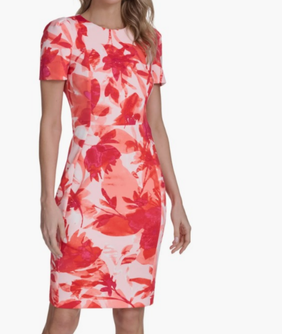🌸 Vestido Midi Floral Calvin Klein