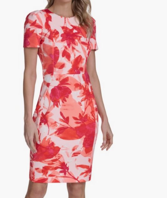 🌸 Vestido Midi Floral Calvin Klein